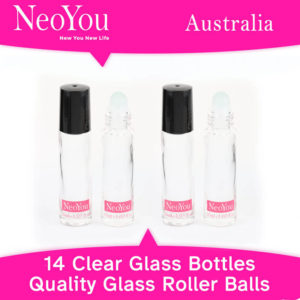 NeoYou 10ml Clear Glass Bottle, Glass Roller Ball Bottles